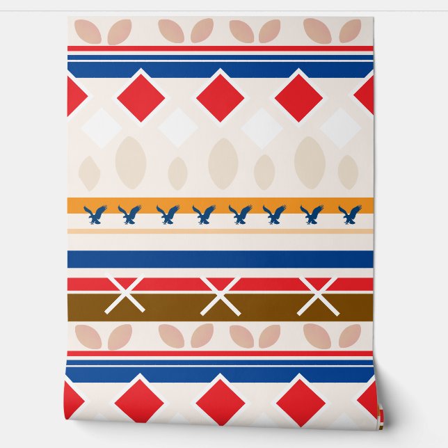 Wall Paper - Teepee Colourful Design Behang (Afrollen)