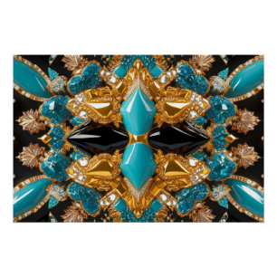 Wall poster met Bahamas Kleuren Design Perfect Poster