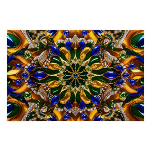 Wall poster met Brazilië Kleuren Design Perfect Poster