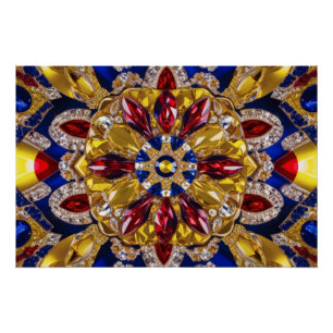 Wall poster met Colombia Kleuren Design Perfect Poster