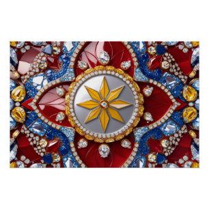 Wall poster met Colombiaanse kleuren Design Perfect Poster