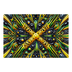 Wall poster met Jamaicaanse kleuren Design Perfect Poster