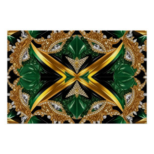 Wall poster met Jamaicaanse kleuren Design Perfect Poster