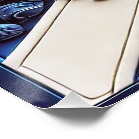 Wall poster met Scottish Thistles Design Perfect Poster (Hoek)