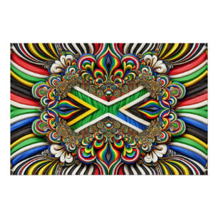 Wall poster met Zuid-Afrikaanse kleuren Design Perfect Poster