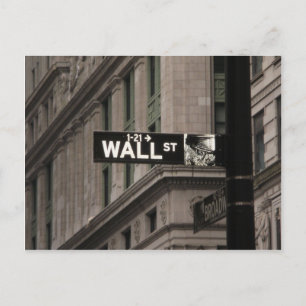Wall St New York Briefkaart