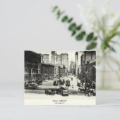 Wall Street 1900 Briefkaart (Staand voorkant)