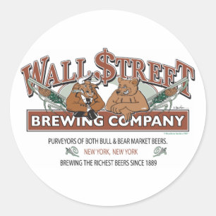 WALL-STREET-BREWING-Company Ronde Sticker