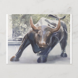 Wall Street Bull van Paul Jackson Briefkaart