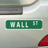 Wall Street Bumpersticker (Op auto)