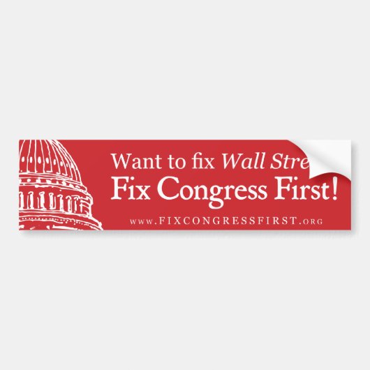 Wall Street Bumpersticker (Voorkant)