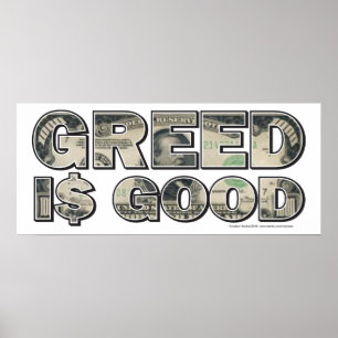 Wall Street/ Greed is goed Poster