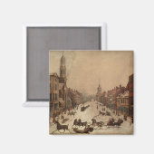 Wall Street in Winter Magneet (Voorkant / Achterkant)
