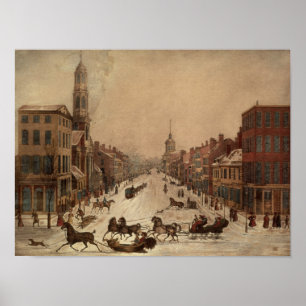 Wall Street in Winter Poster