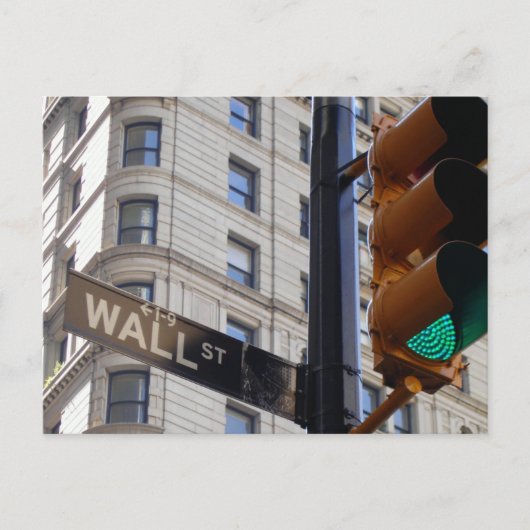Wall Street NYC Briefkaart (Voorkant)