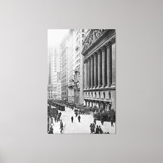  Wall Street NYC-foto (1921) Canvas Afdruk (Voorkant)