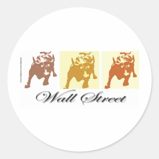 Wall Street Ronde Sticker (Voorkant)
