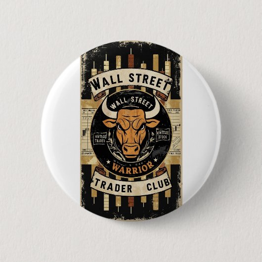 Wall Street Trader Button – Draag de drukte, pin (Voorkant)