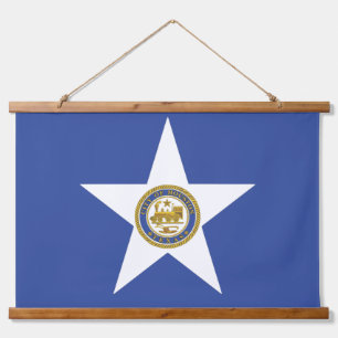 Wall Tapestry met vlag van Houston, Texas, VS Hangend Wandkleed