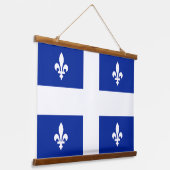 Wall Tapestry met vlag van Quebec, Canada Hangend Wandkleed (Gebogen)