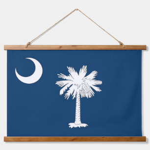 Wall Tapestry met vlag van South Carolina, VS. Hangend Wandkleed