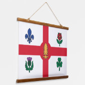 Wall Tapestry with flag of Montreal, Quebec Hangend Wandkleed (Gebogen)