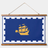 Wall Tapestry with flag of Quebec City, Canada Hangend Wandkleed (Voorkant)