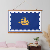 Wall Tapestry with flag of Quebec City, Canada Hangend Wandkleed (Slaapkamer)