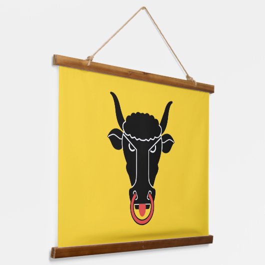 Wall Tapestry with flag of Uri, Switzerland Hangend Wandkleed (Gebogen)