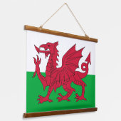Wall Tapestry with flag of Wales, Verenigd Koninkr Hangend Wandkleed (Gebogen)
