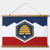 Wall Tapestry with new flag of Utah, USA Hangend Wandkleed (Voorkant)