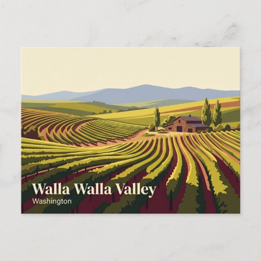 Walla Walla Valley USA Briefkaart (Voorkant)