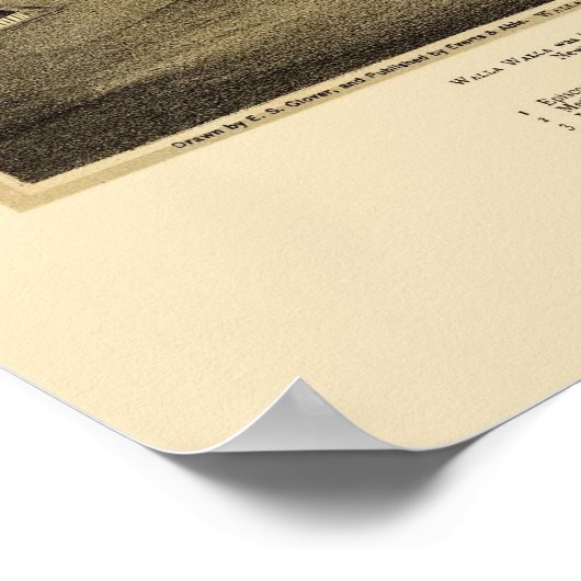 Walla Walla, WA Panoramic Map - 1876 Poster (Hoek)