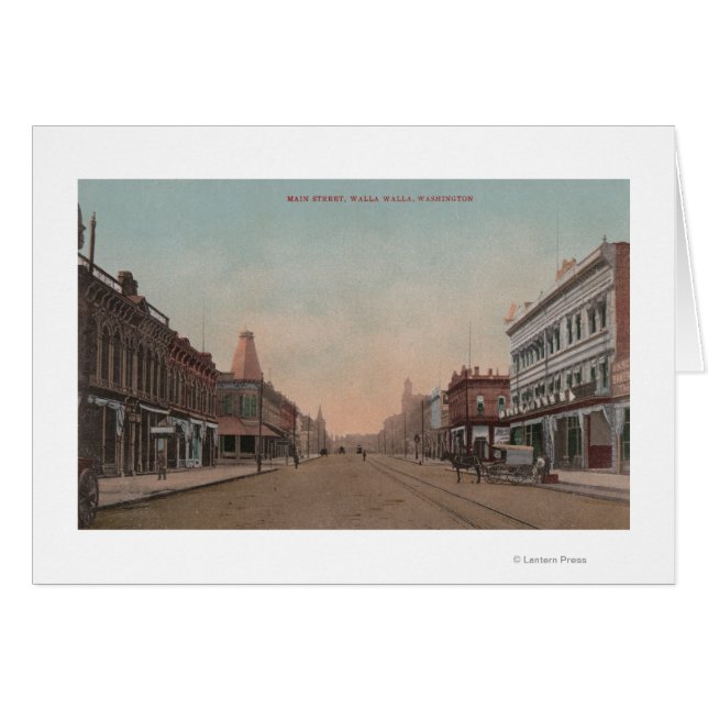 Walla Walla, WA - Uitzicht van Main St. (Voorkant Horizontaal)