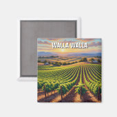 Walla Walla Washington Reizen Magneet (Voorkant / Achterkant)