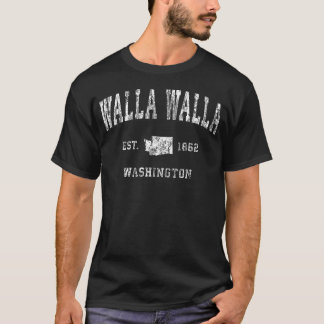 Walla Walla Washington Wa Vintage Atletiek T-shirt