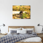 Wallaby aan de Riverside Canvas Afdruk (Insitu (Slaapkamer))