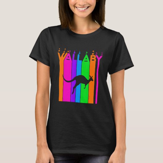 Wallaby Animal regenboogbundel met Silhouette T-shirt (Voorkant)