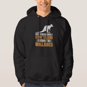 Wallaby kangaroo Quote voor een Wallaby kangaroo E Hoodie
