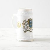 Wallace Clan Badge & Eenhoorn Bierpul (Voorkant links)