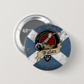 Wallace Clan Badge Ronde Button 5,7 Cm (Voorkant /achterkant)