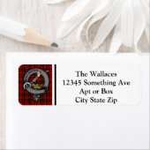 Wallace Clan Badge & Tartan Aangepaste labels (Insitu)