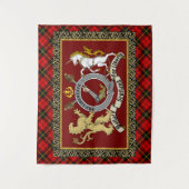 Wallace Clan Badge & Tartan Wandkleed (Voorkant)