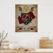 Wallace Clan Badge W/Crossed Swords Poster (Keuken)