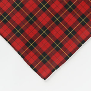Wallace Clan Classic Rood en Zwart Tartan Fleece Deken