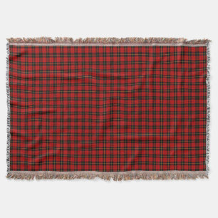 Wallace Clan Red en Black Scottish Tartan Deken