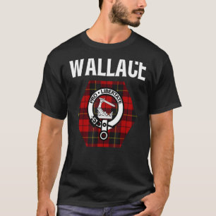 Wallace clan Scottish Name Coat of Arms Tartan T-shirt