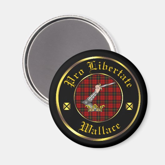 Wallace Clan & Tartan Magnet (Recto/Verso)