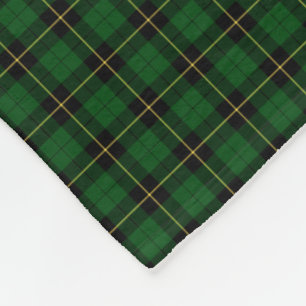 Wallace Clan Zwart en Groen Jacht Tartan Fleece Deken