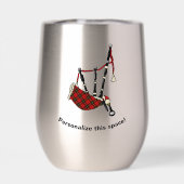 Wallace Gepersonaliseerde Clan Badge & Tartan doed (Achterkant)